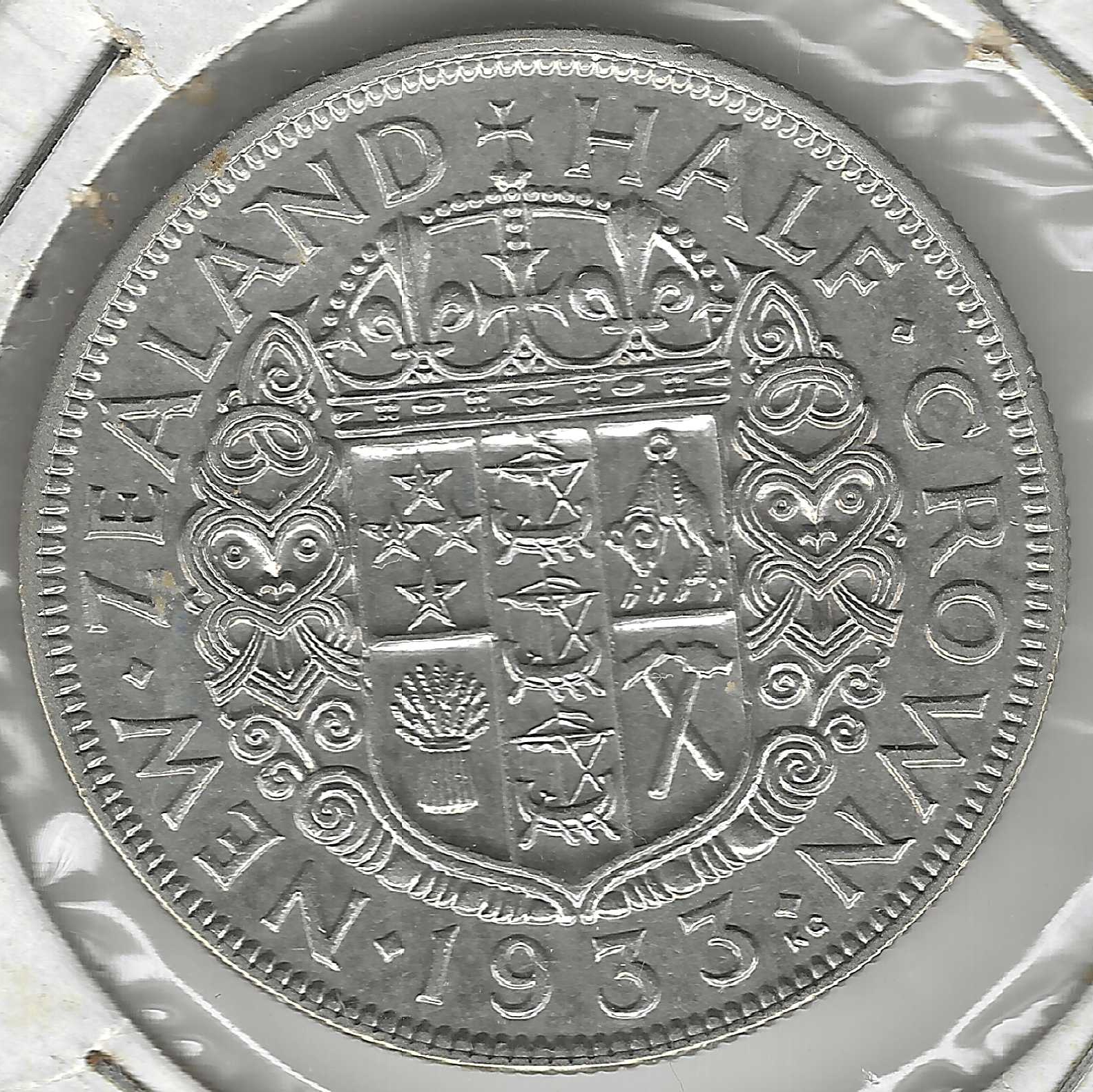 NZ 1933 Silver Half Crown King George V – Coin.NZ New Zealand coins and ...