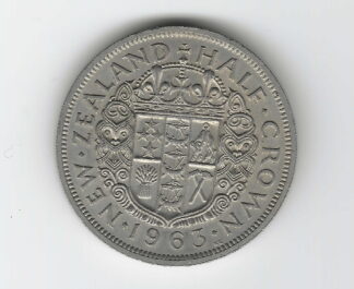 NZ 1963 Half Crown Queen Elizabeth 2nd.