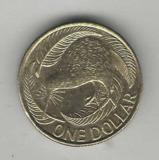 2013 Cud on the back of Kiwi's left leg. NZ Dollar coin