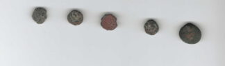 Ancient India -  Five small copper coins